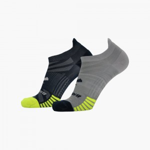 Calzini Donna Brooks Ghost Lite No Show 2-Pack Blu Marino Blu Marino Gialle | 583460-ULJ