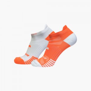 Calzini Donna Brooks Ghost Lite No Show 2-Pack Arancioni Bianche Bianche Arancioni | 791623-IVC