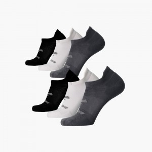 Calzini Uomo Brooks Run-In No Show 6-Pack Bianche Nere | 502786-TCS
