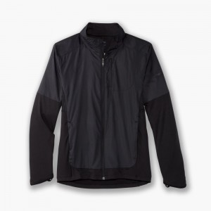 Capispalla Uomo Brooks Fusion Hybrid Jacket Nere | 957184-VCE