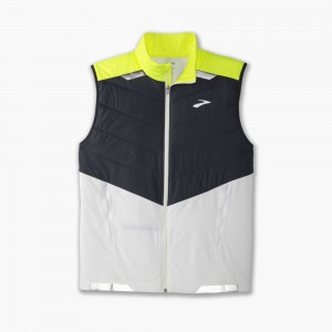 Capispalla Uomo Brooks Run Visible Insulated Vest Bianche | 830459-WXT