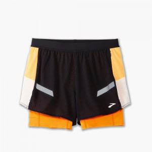 Pantaloncini Donna Brooks Run Visible 4 2in1 Short 2.0 Nere | 548731-GJO