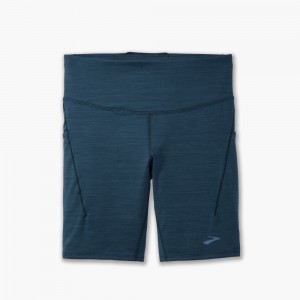 Pantaloncini Donna Brooks Spark 8 Short Tight Heather Ocean Drive | 850249-UHT