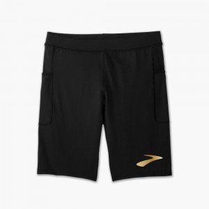 Pantaloncini Uomo Brooks Josh Kerr WC Half Tight Nere Oro | 273945-OKU