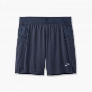 Pantaloncini Uomo Brooks Sherpa 7 2-in-1 Short Blu | 623489-GXA