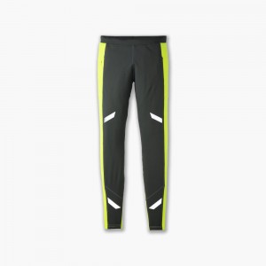 Pantaloni Uomo Brooks Run Visible Thermal Tight Asphalt/Nightlife | 397128-WLQ