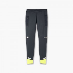 Pantaloni Uomo Brooks Run Visible Tight Asphalt/Nightlife | 248107-POU
