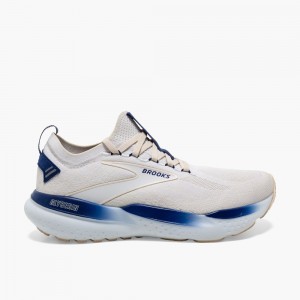 Scarpe Lifestyle Uomo Brooks Glycerin StealthFit 21 Bianche Blu | 350862-YID