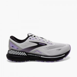 Scarpe Running Strada Donna Brooks Adrenaline GTS 23 Grigie Nere Viola | 703852-ROJ
