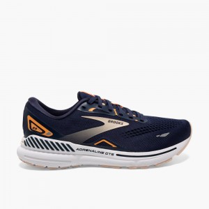 Scarpe Running Strada Donna Brooks Adrenaline GTS 23 Blu Marino Corallo | 215863-ENZ