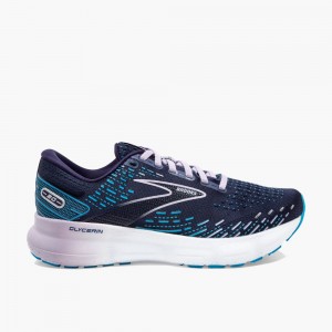 Scarpe Running Strada Donna Brooks Glycerin 20 Blu Marino Viola | 671305-YRN