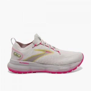 Scarpe Running Strada Donna Brooks Glycerin StealthFit 20 Grigie Gialle Rosa | 823076-INX