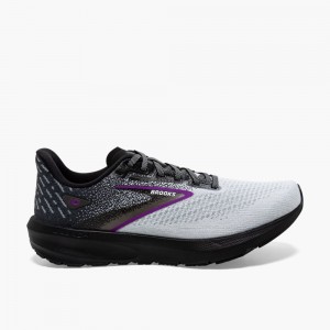 Scarpe Running Strada Donna Brooks Launch 10 Nere Bianche Viola | 014528-BTW