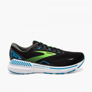 Scarpe Running Strada Uomo Brooks Adrenaline GTS 23 Nere Verdi | 581370-QHL