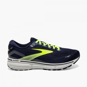 Scarpe Running Strada Uomo Brooks Ghost 15 Blu Marino Grigie | 385916-AGE