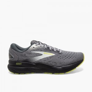Scarpe Running Strada Uomo Brooks Ghost 16 Grigie Verdi Chiaro | 947362-KRY