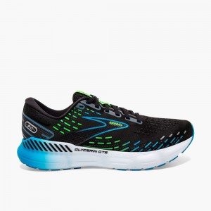 Scarpe Running Strada Uomo Brooks Glycerin GTS 20 Nere Verdi | 862970-CLF