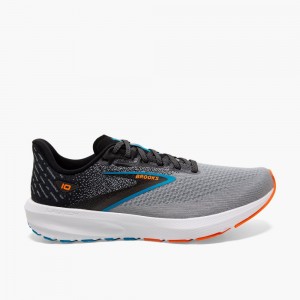 Scarpe Running Strada Uomo Brooks Launch 10 Nere Grigie Arancioni | 682193-VYW
