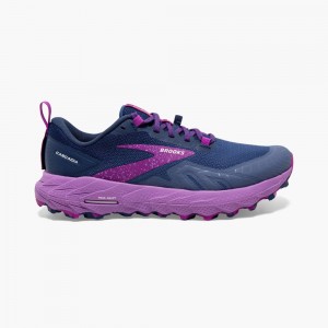 Scarpe Trail Donna Brooks Cascadia 17 Blu Marino Viola Viola | 198067-WKY