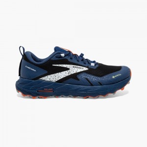 Scarpe Trail Uomo Brooks Cascadia 17 GTX Nere Blu | 608143-CDT