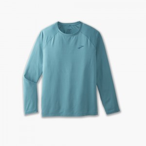 Top Uomo Brooks Atmosphere Long Sleeve 2.0 Blu | 023857-WMV