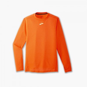 Top Uomo Brooks High Point Long Sleeve Rosa | 179062-JYZ