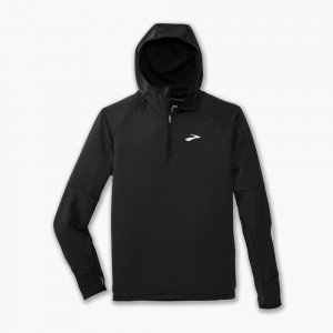 Top Uomo Brooks Notch Thermal Hoodie 2.0 Nere | 643291-ZQT