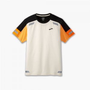 Top Uomo Brooks Run Visible Short Sleeve 2.0 Nere | 718235-QRZ